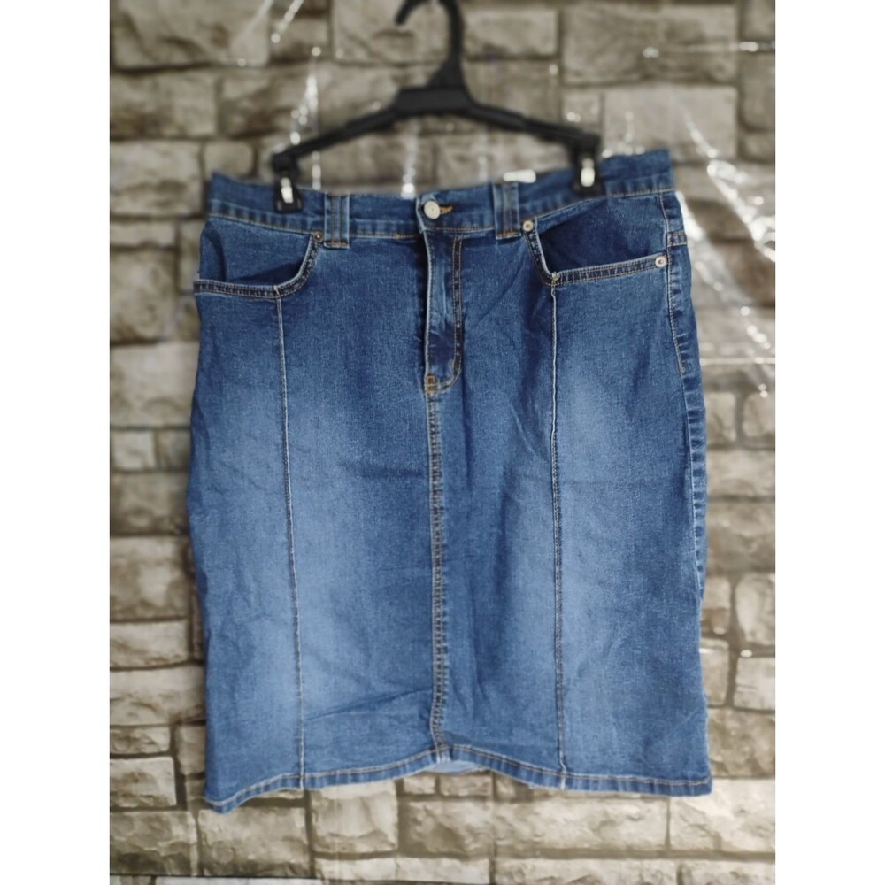 eunina Women’s Denim Jean Skirt Blue U.S.A. Size XL